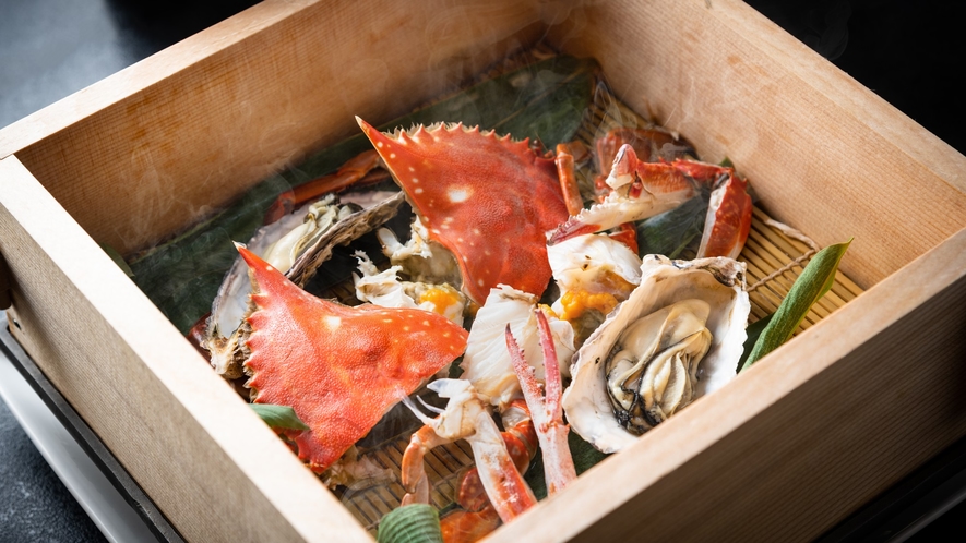 渡り蟹と牡蠣　お料理イメージ