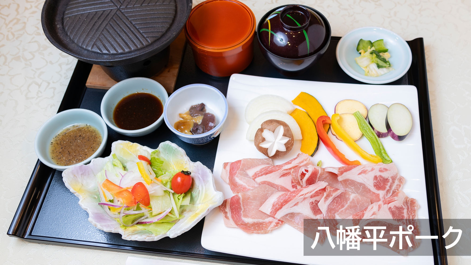 【2食付】9種類の選べる夕食+朝食バイキング『和食処　築山』