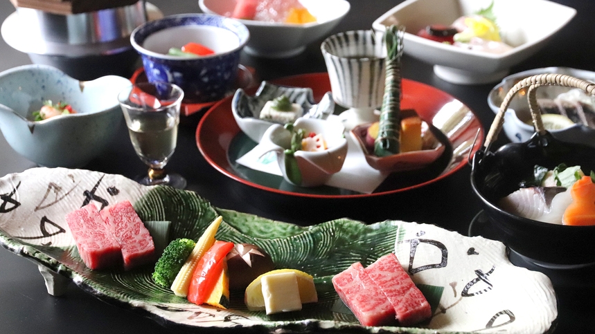 ≪兵衛プレミアム≫［お部屋食］神戸牛・六甲和牛の食べ比べ会席　商品No.4153r