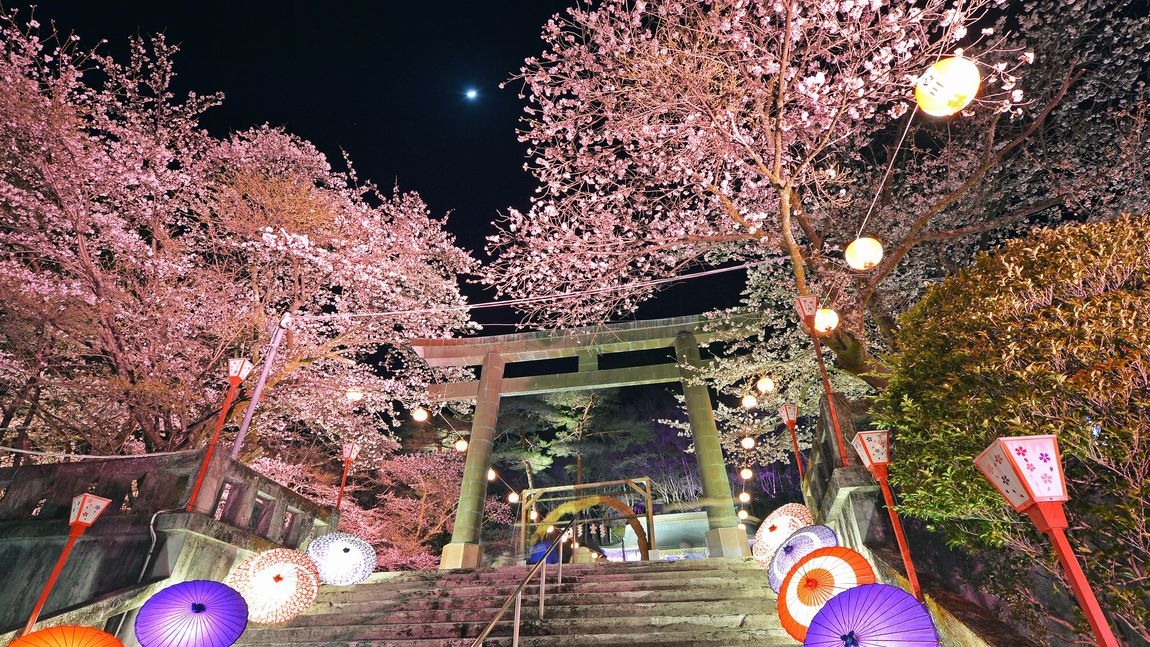 【鬼怒川温泉夜桜ライトアップ】夕食は早めの時間で夜桜観賞へ☆夕食はバイキング♪♪
