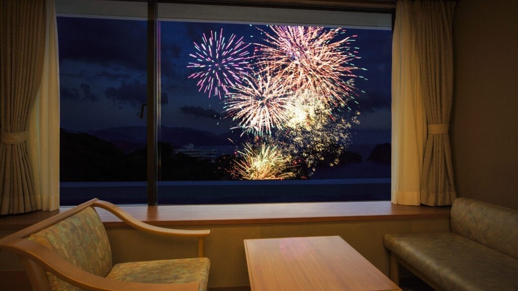 銀水花火大会 迫力満点！＜夕朝食ビュッフェ＞本まぐろフェアと飲み放題◎ニュー銀水で楽しむ特別プラン