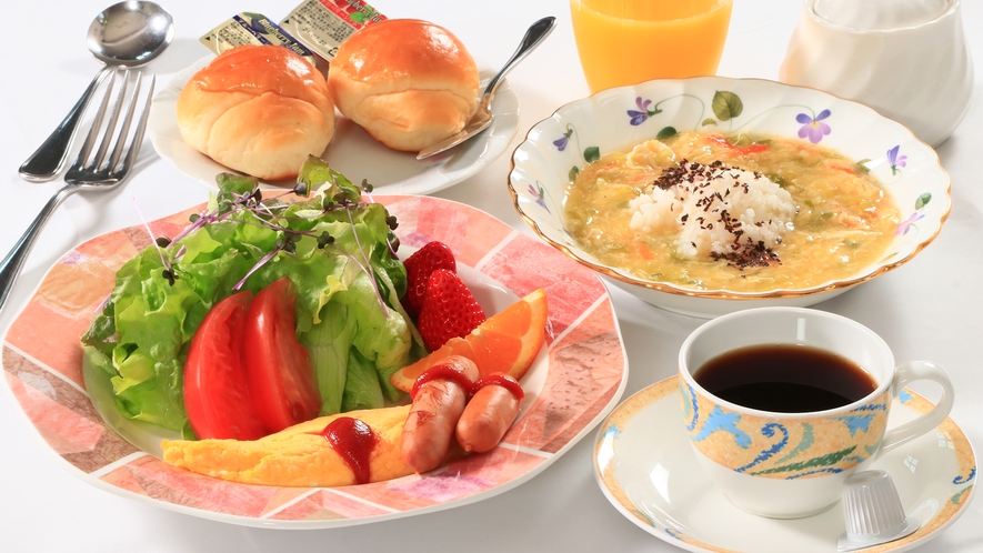 朝食一例◆旬の野菜を使った洋朝食！