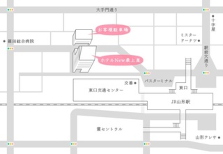 ホテル周辺の地図