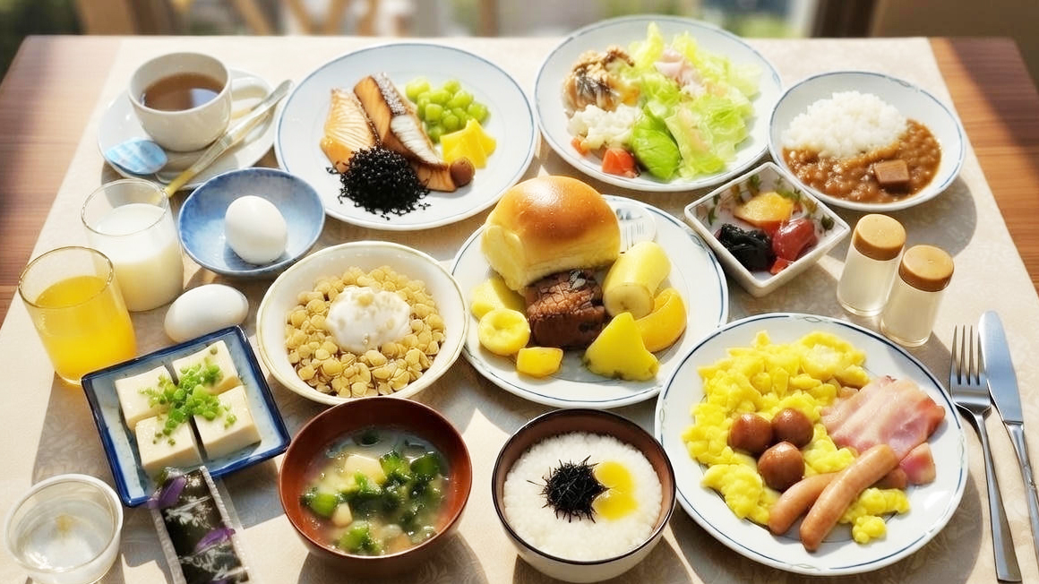 朝食ブッフェ　40種類以上の朝食をお楽しみいただけます
