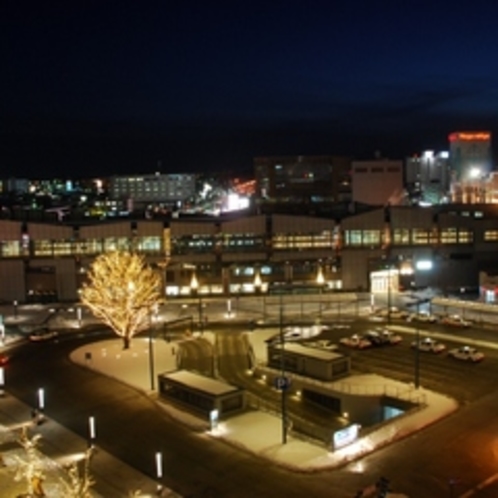 帯広駅前（夜景）