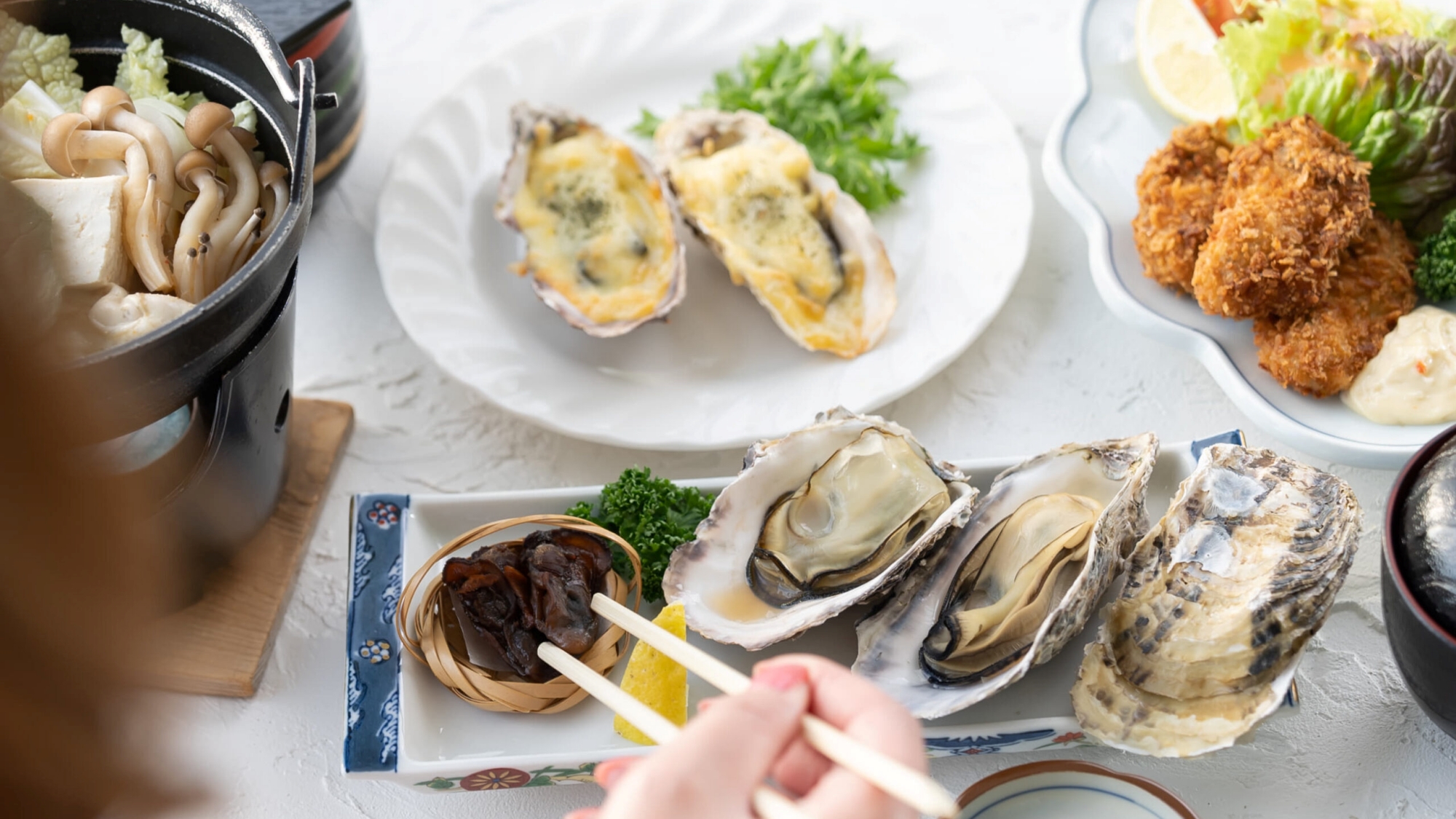 *【食事】室津港より直送！牡蠣尽くし会席