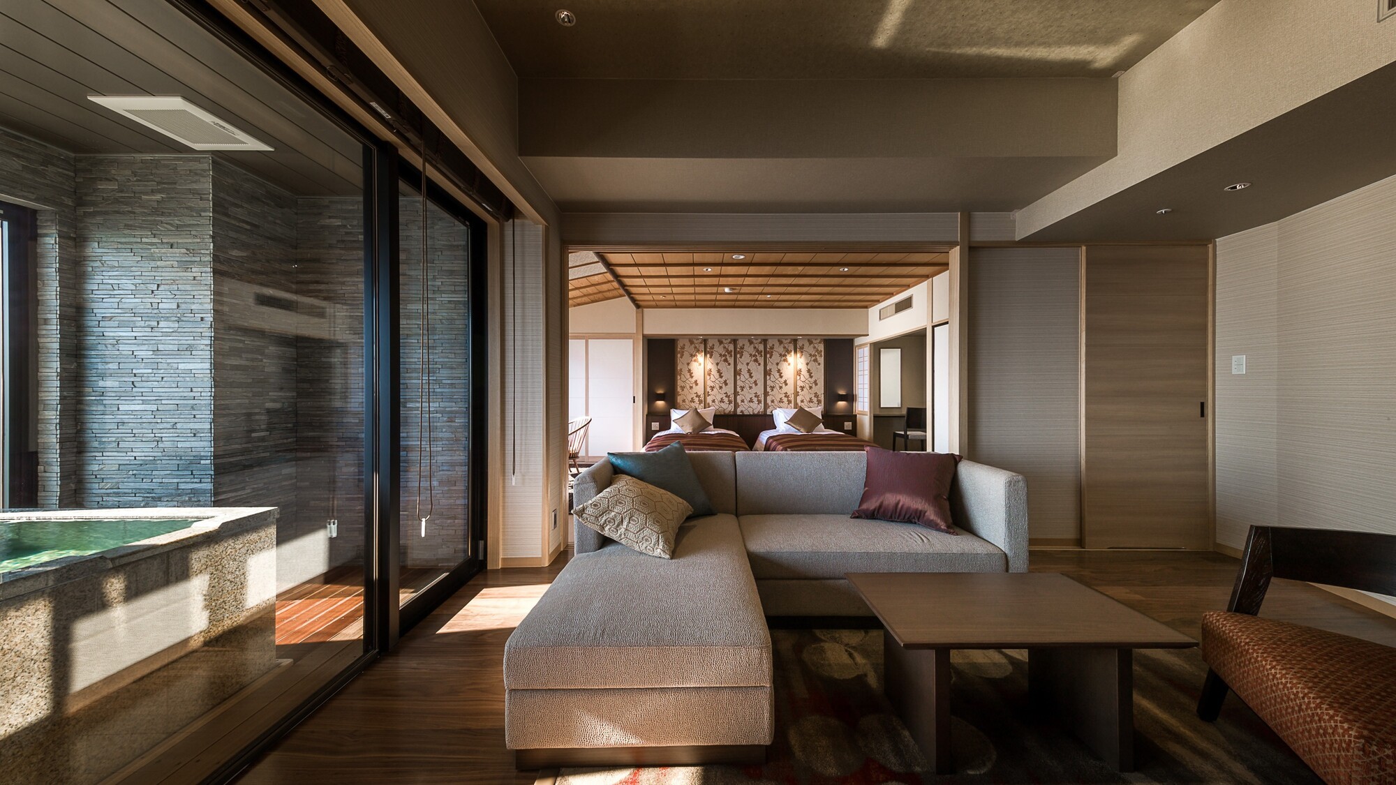 朱砂 92.5㎡【ラグジュアリースイート・自家源泉露天風呂付】