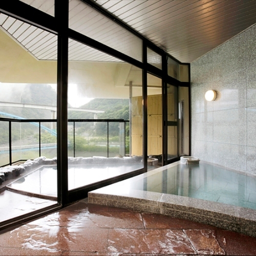 New building "Hanamitei" Guest room with open-air bath Bath