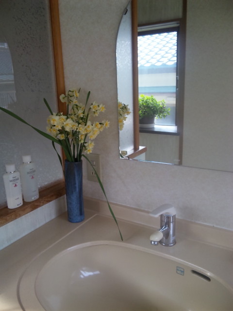 Shared washstand on the second floor