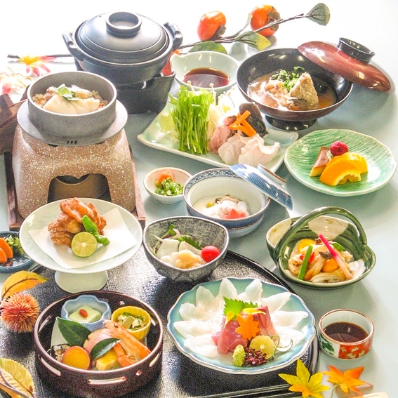 【クエづくしプラン】夕食はクエづくし会席！地元の荒波で育った高級魚「クエ」をお楽しみ下さい！