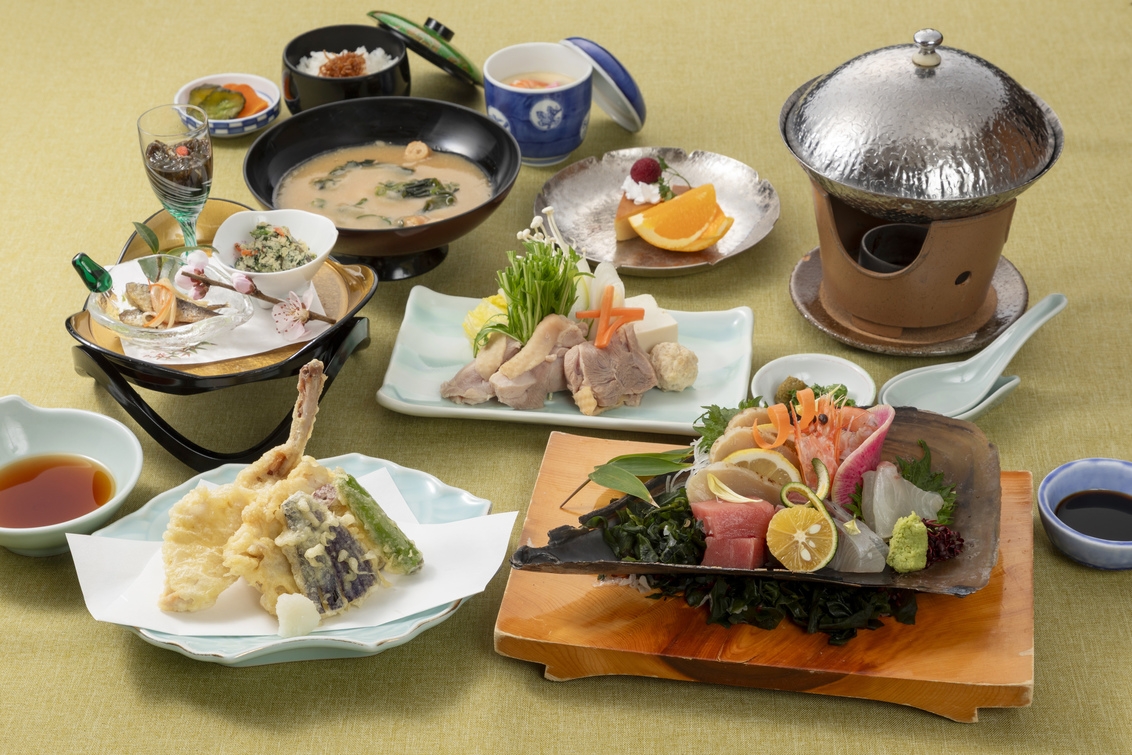 【さき楽30／「竹」コース】早期予約でお得！鯛の造りなど全9品！選べる「海」 or「山」コース