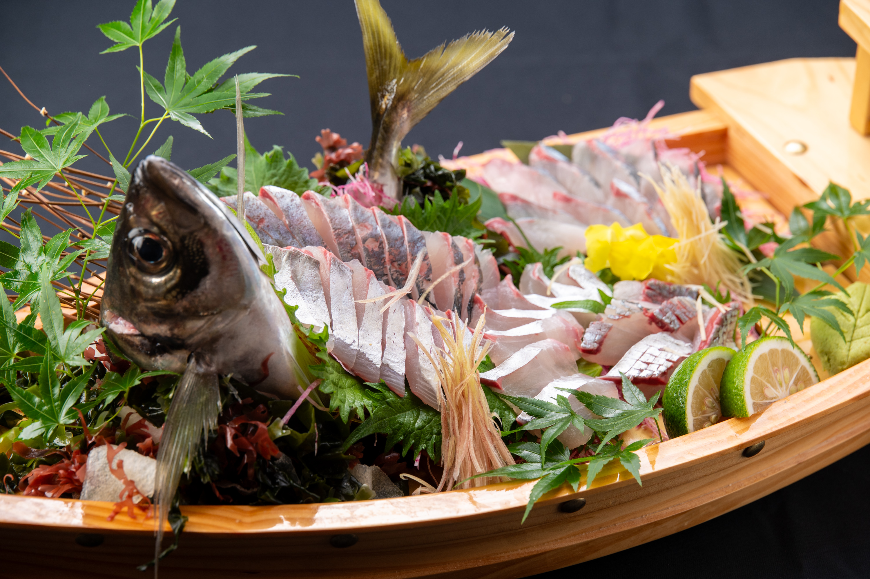 関アジのお造り 時価 ※事前予約制