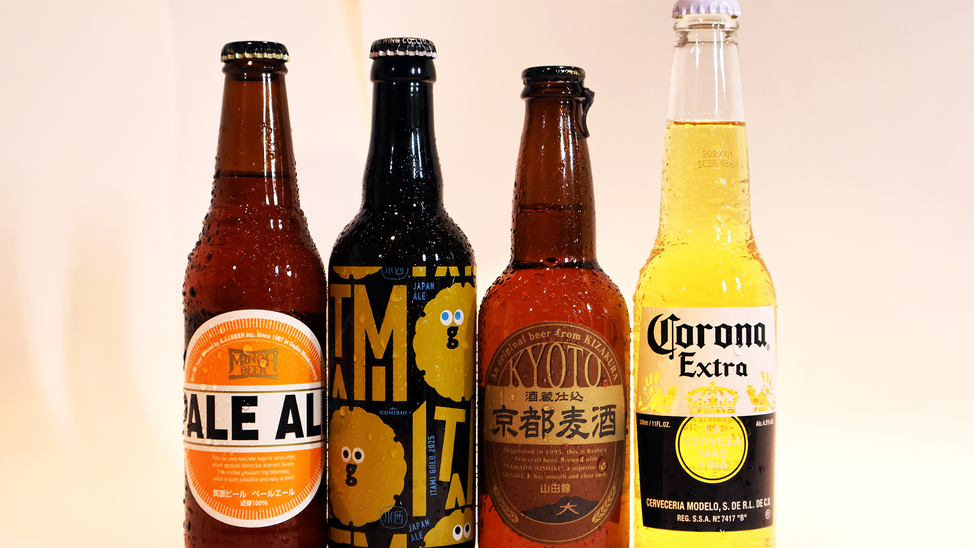 夕食時のお飲み物は別途ご注文いただけます。関西各地のクラフトビールやコロナビールもラインナップ♪