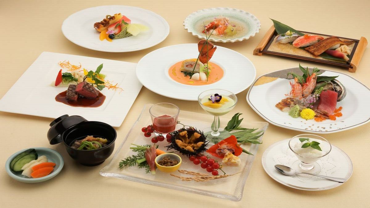 贅沢な和洋折衷コース