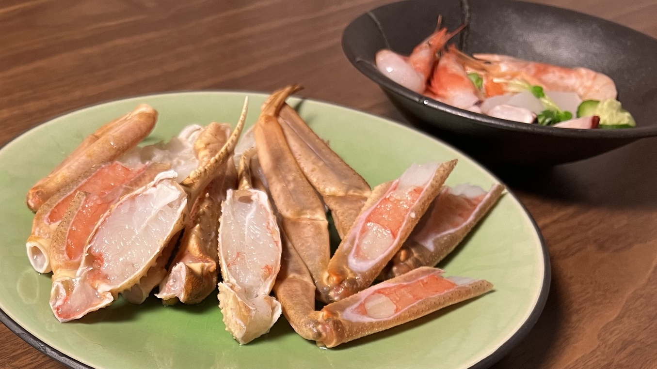 【事前決済限定】【外湯券付】かにといえば『かに賛膳DX』ずわいがにフルコース＋津居山活かに刺付