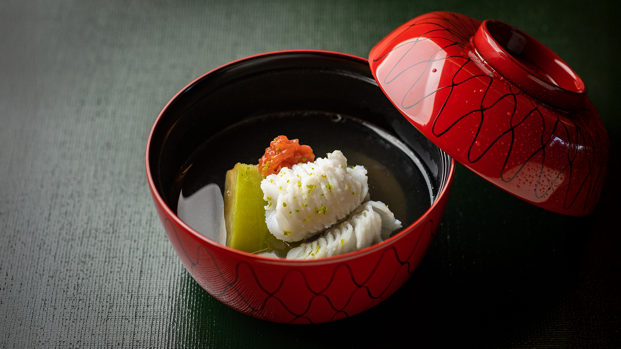 椀物：鱧と加茂茄子