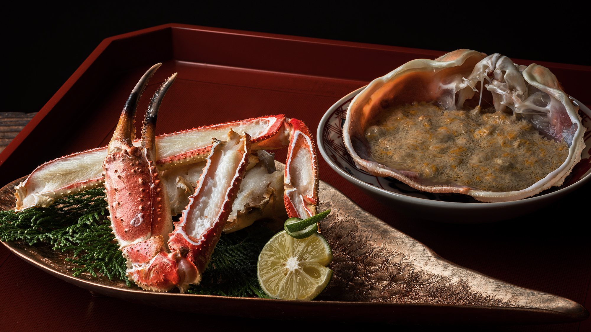 焼き松葉蟹・甲羅味噌焼き