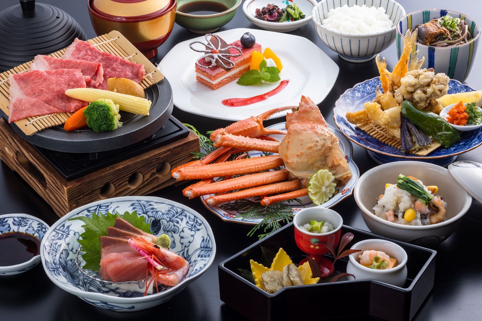  冬の和会席「華」〜但馬牛と香住蟹を堪能〜【日本料理〜華厳〜】 