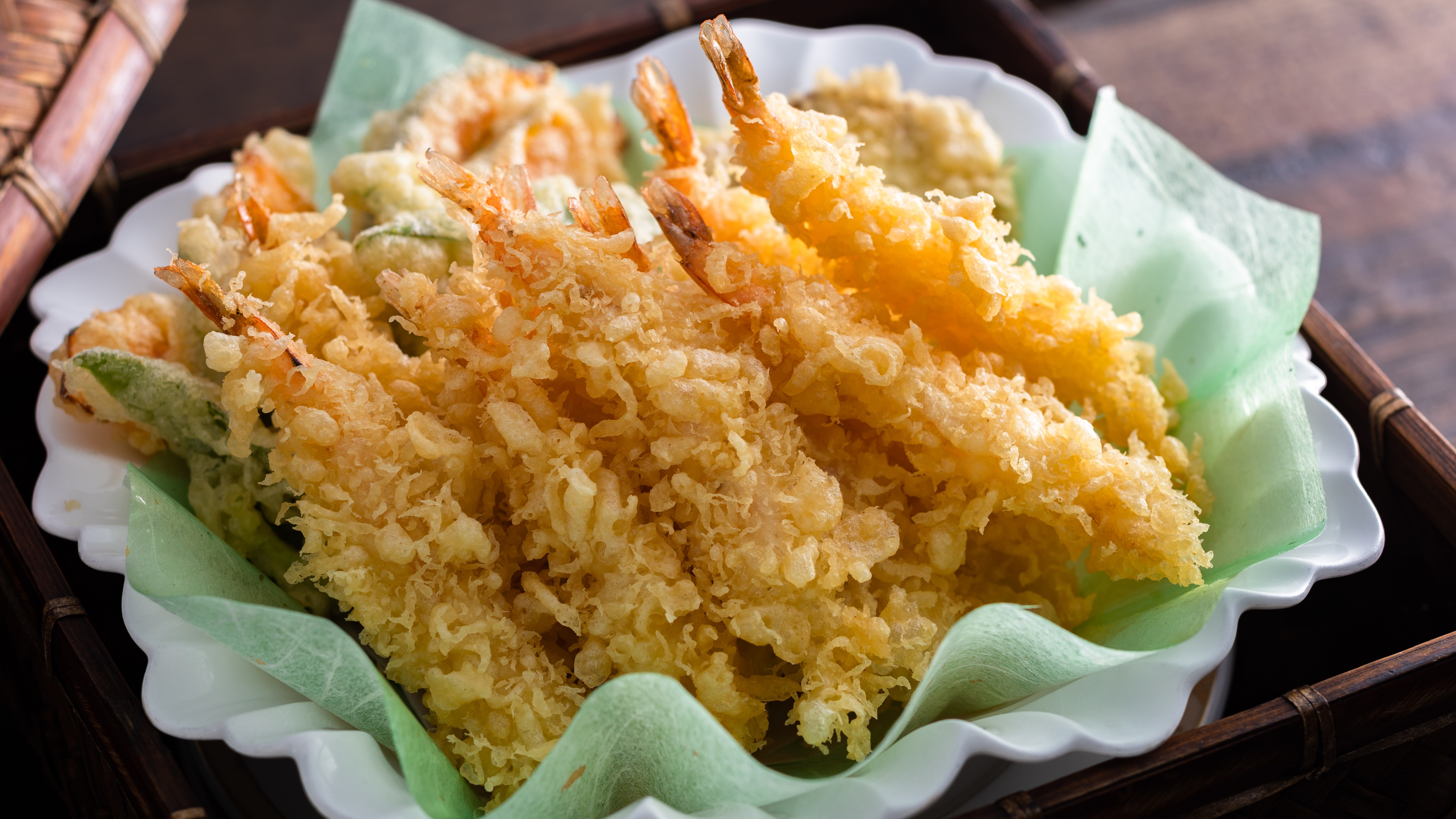 ＜ライブキッチン＞海老と野菜の天婦羅