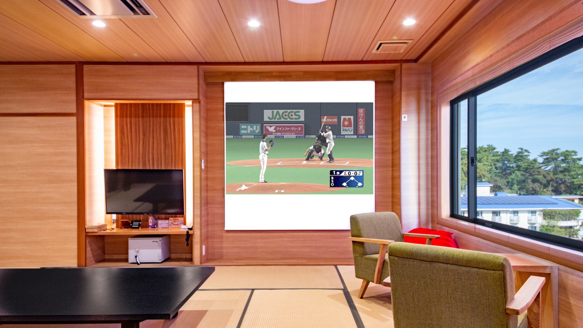 【FAMILY　プレミアム和室】18畳和室 110インチの大画面有