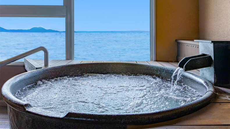 【オーシャンビューバス付客室】美泡風呂のきめ細やかな泡が肌を整え、気分もリラックス♪