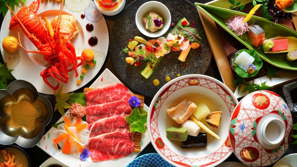 ＜飲み放題付＞【島原の味覚を満喫♪】5種の付けダレで楽しむ長崎県産牛ロースしゃぶ！季節のグルメ会席