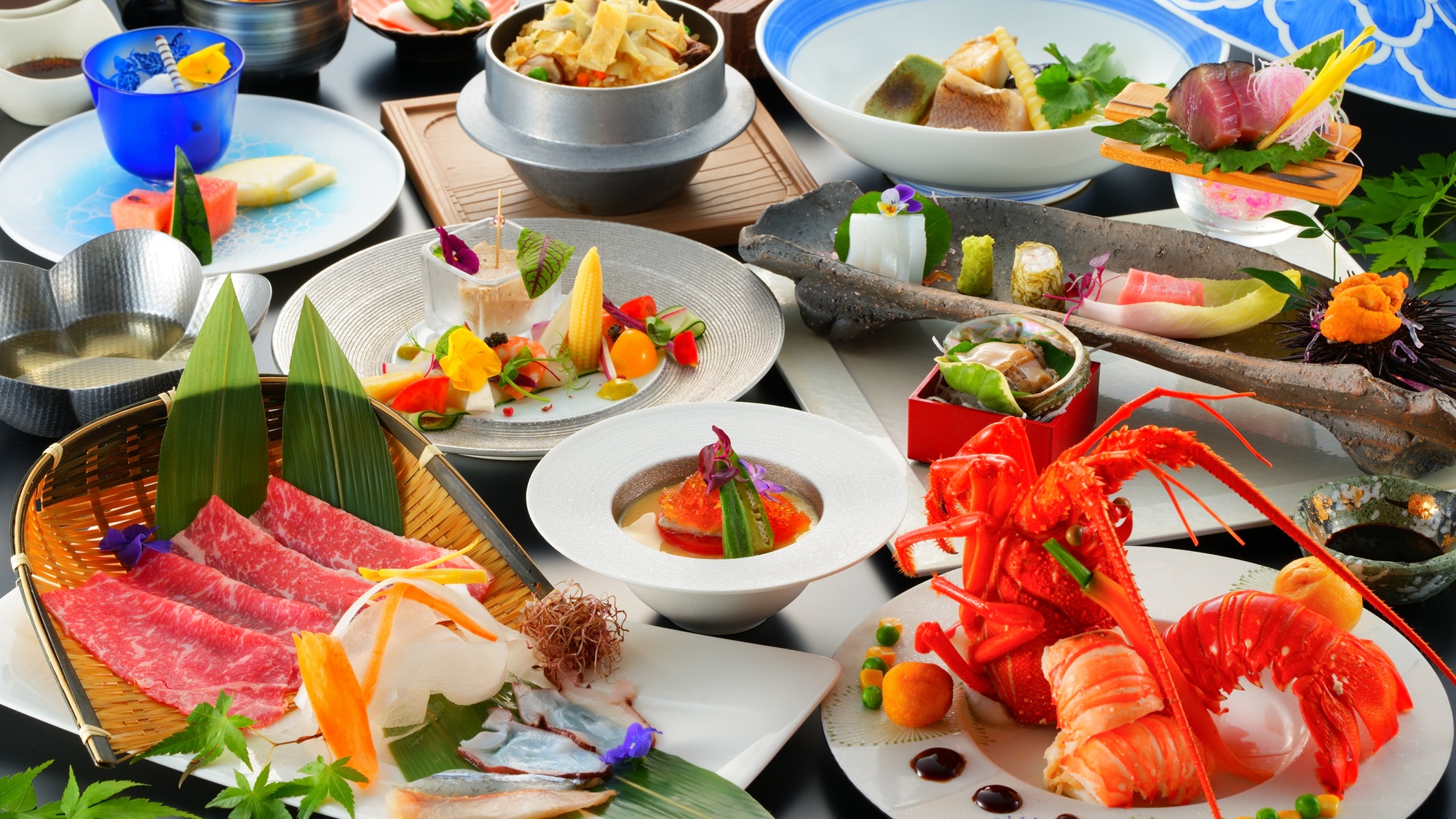 【長崎県産牛と海鮮のしゃぶしゃぶ会席／2025年春夏】逸品で紡ぐ至高の饗宴！旬の恵みが勢揃い♪