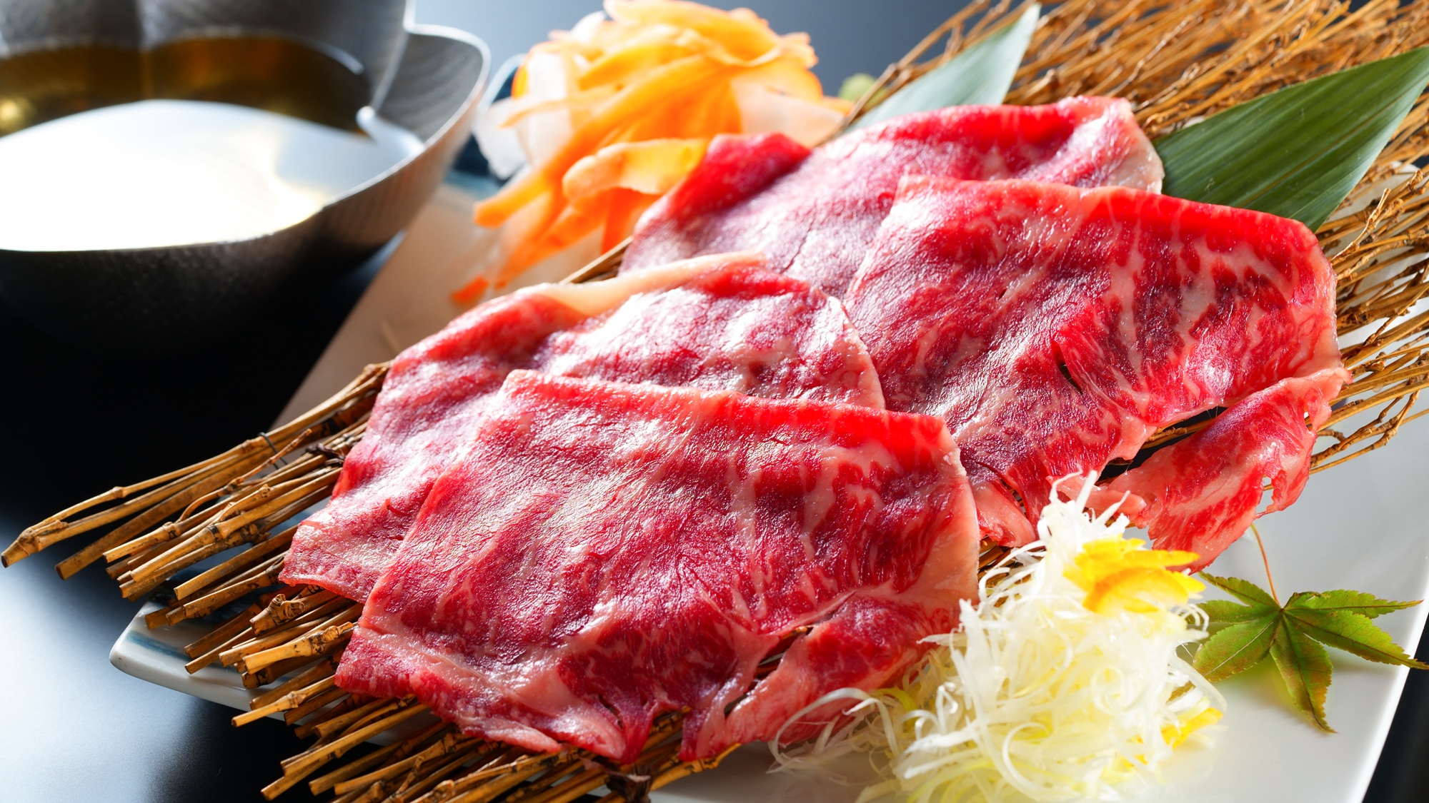 【島原グルメ会席／2025年秋冬】とろける旨みがたまらない♪長崎県産牛ロースしゃぶしゃぶ