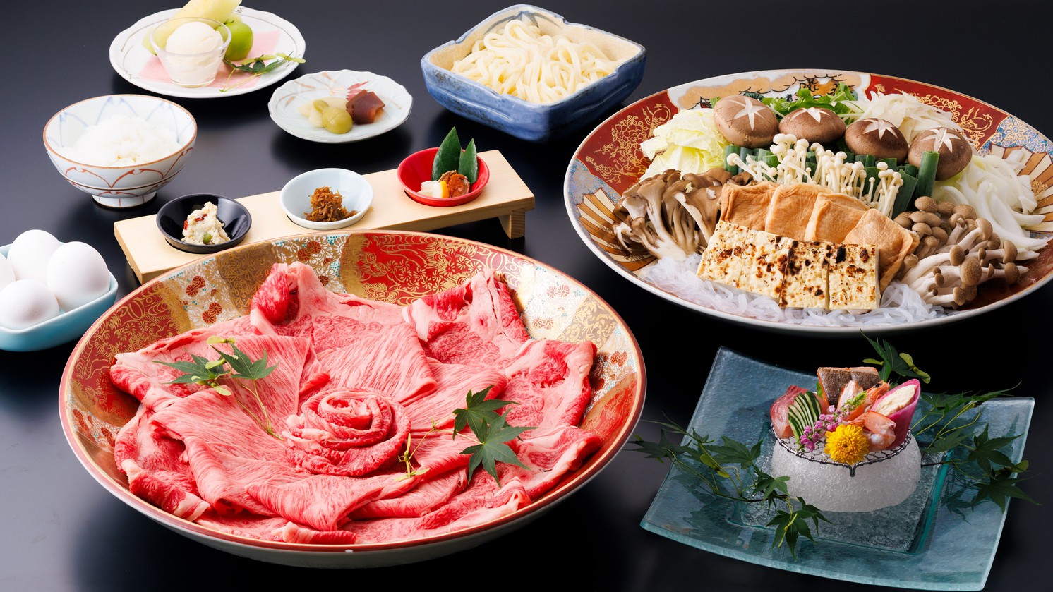 近江牛のすき焼き（大鍋）①