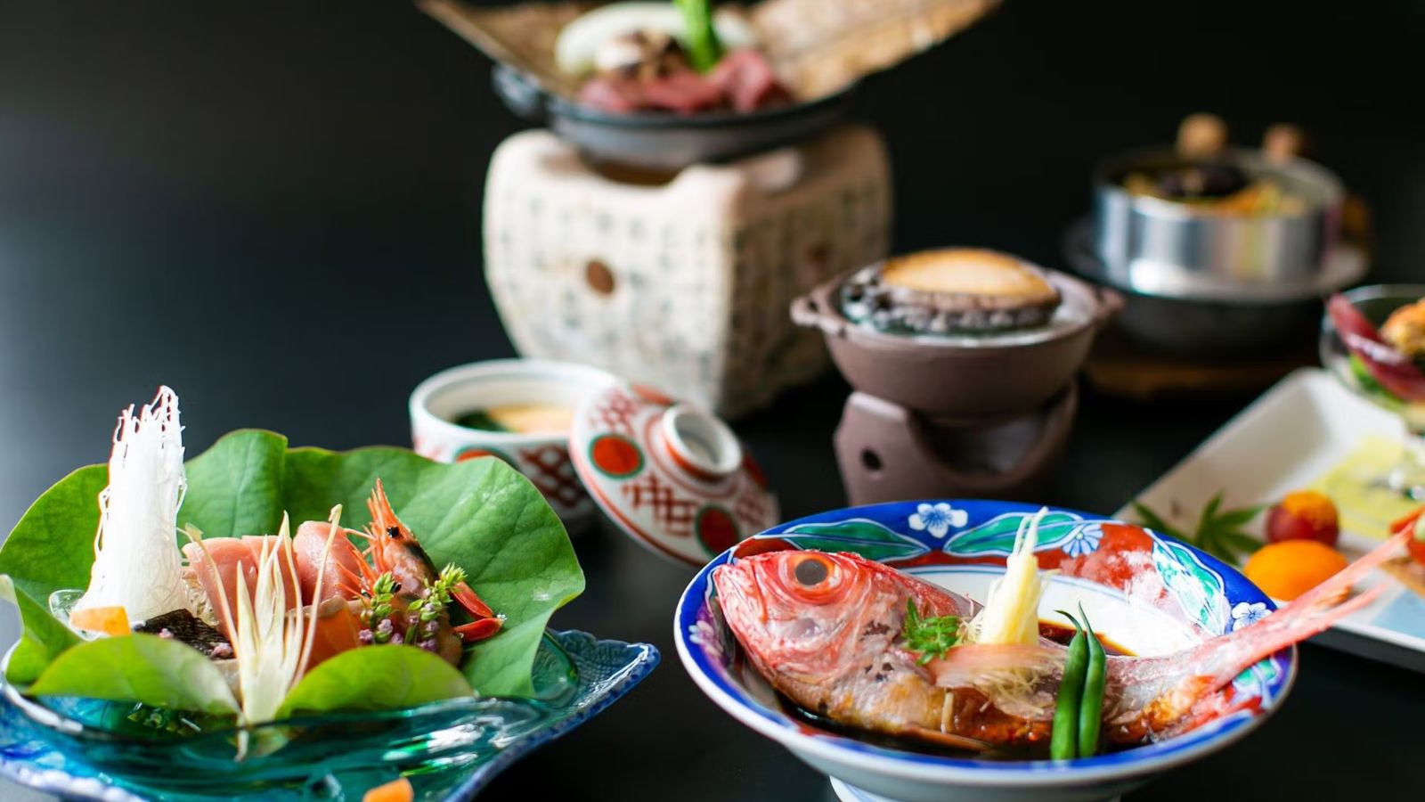 豪華三大食材！金目鯛＆鮑＆牛肉陶板焼き