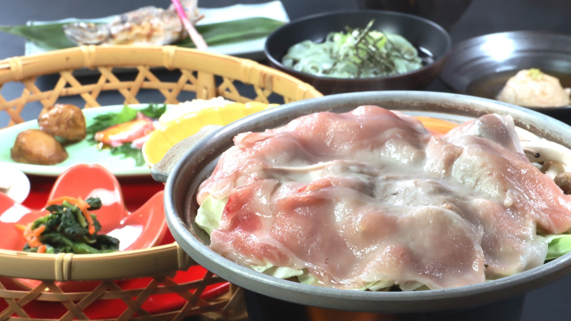 【おすすめ★2食付】飛騨豚の蒸し焼き夕食＆朴葉味噌和朝食付きの1泊2食付プラン