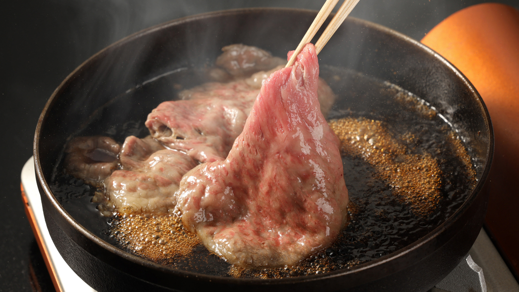 【とろける飛騨牛すき焼きプラン】お部屋でゆっくり飛騨牛を堪能♪乾杯のドリンク特典付(Ｉ114)