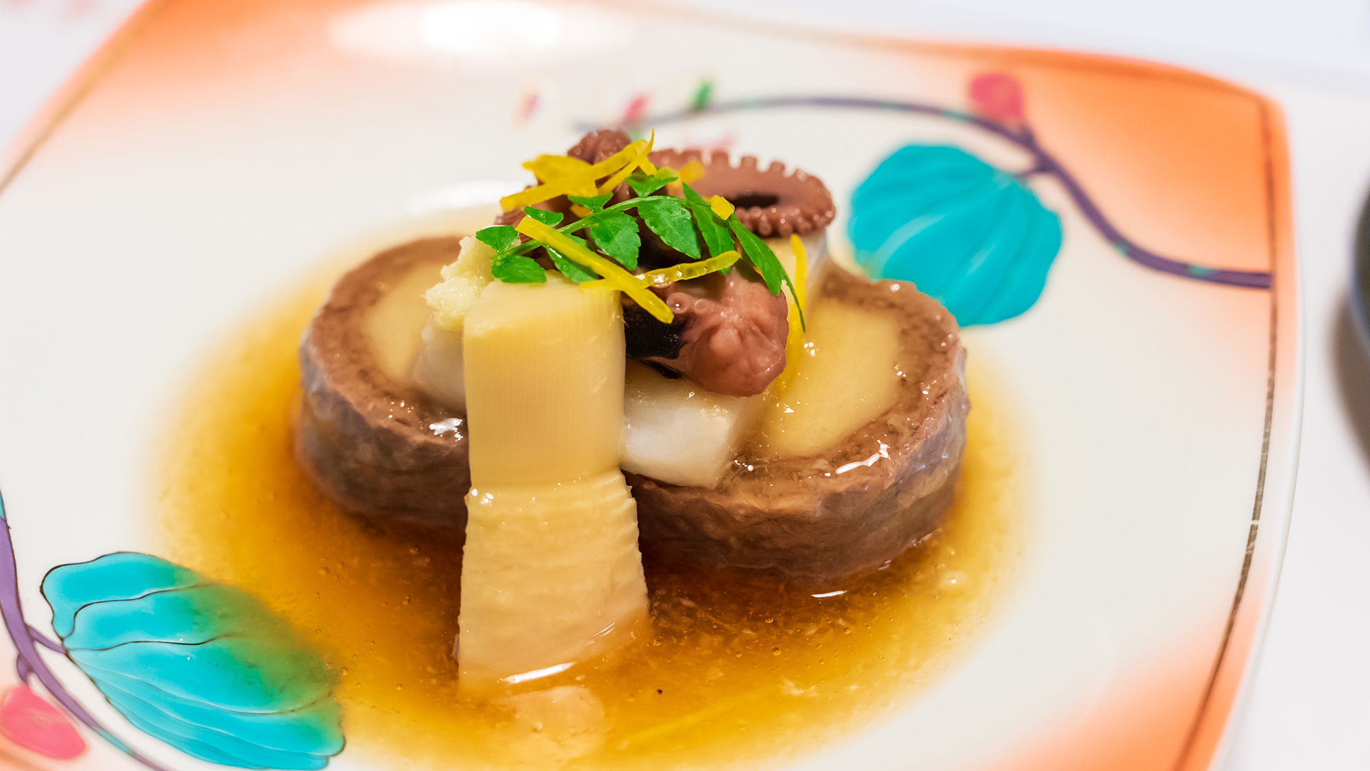 ◆【夕食】信州牛海老芋蒸し