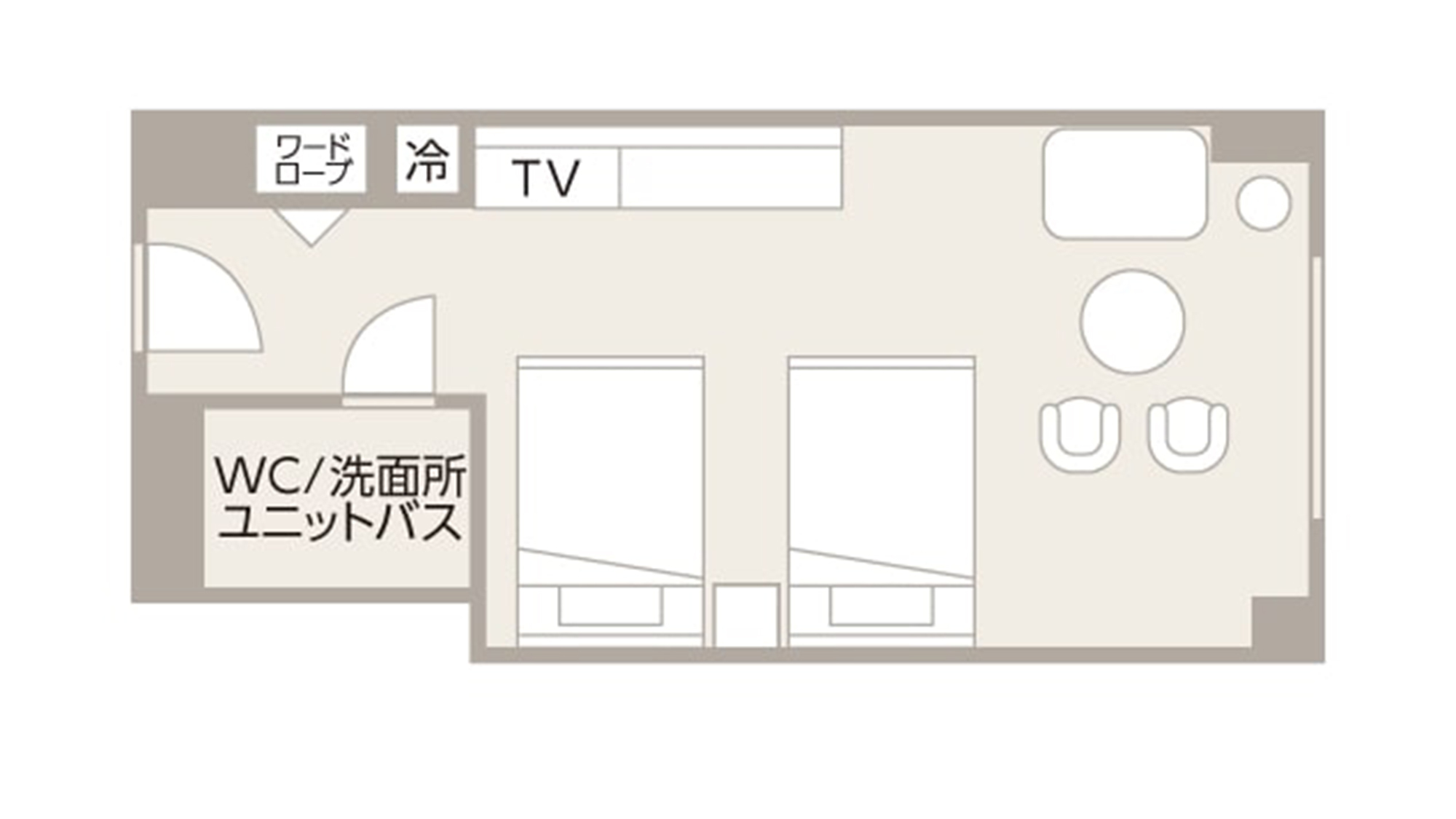 【平面図】ハローキティルーム　リゾート