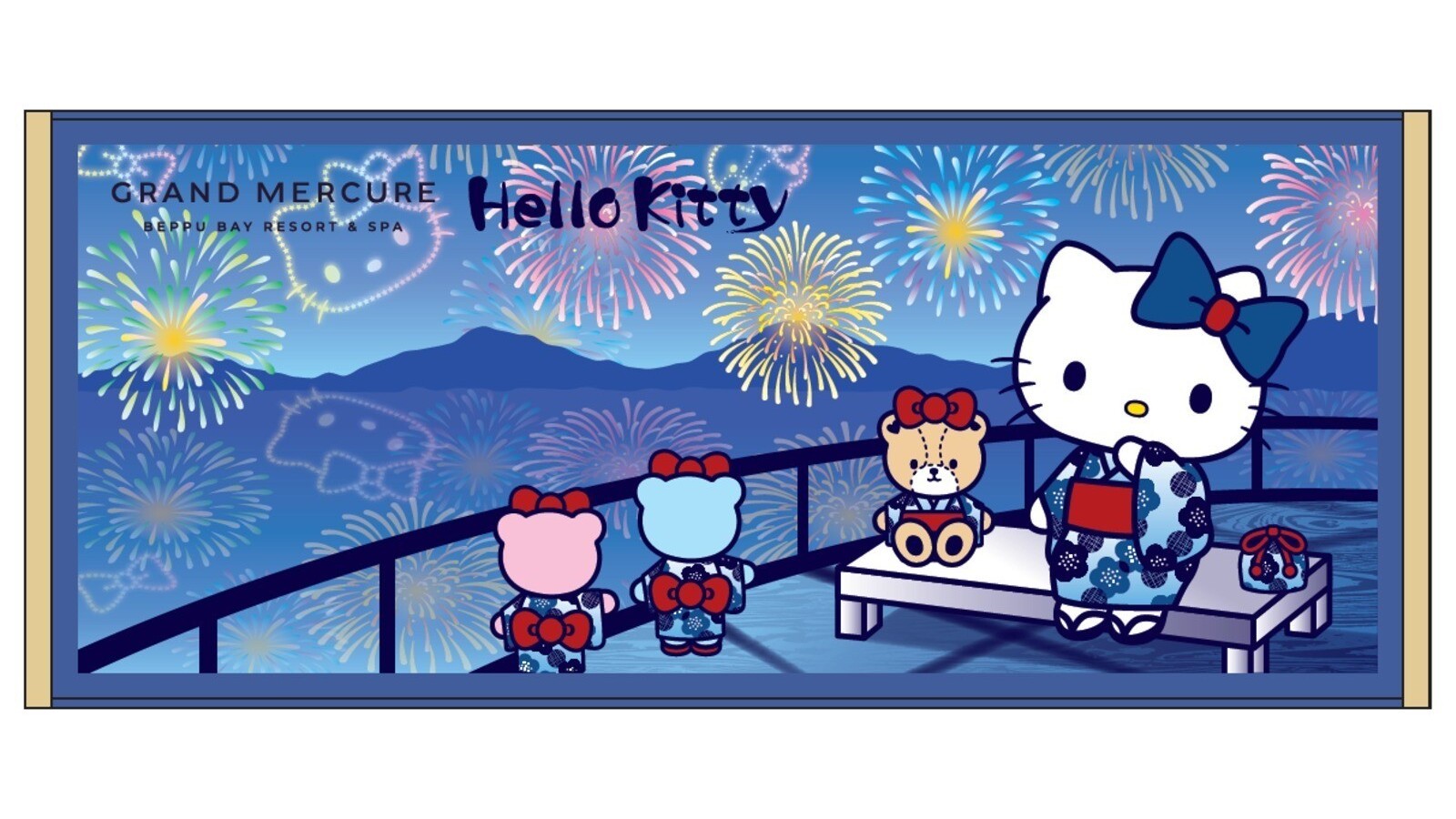 フェイスタオル／ハローキティHANABI