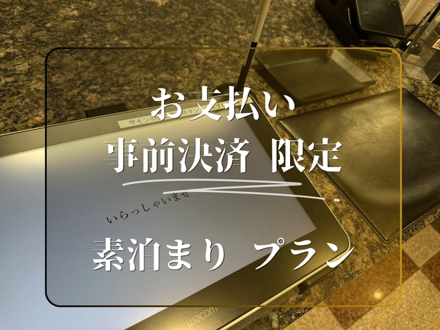 【お支払いは事前決済で】スムーズにチェックインしよう♪☆素泊まり☆