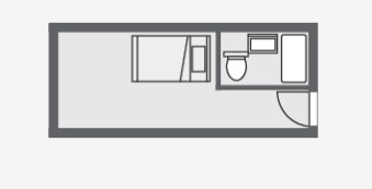 クラシックルームシングル／平面図