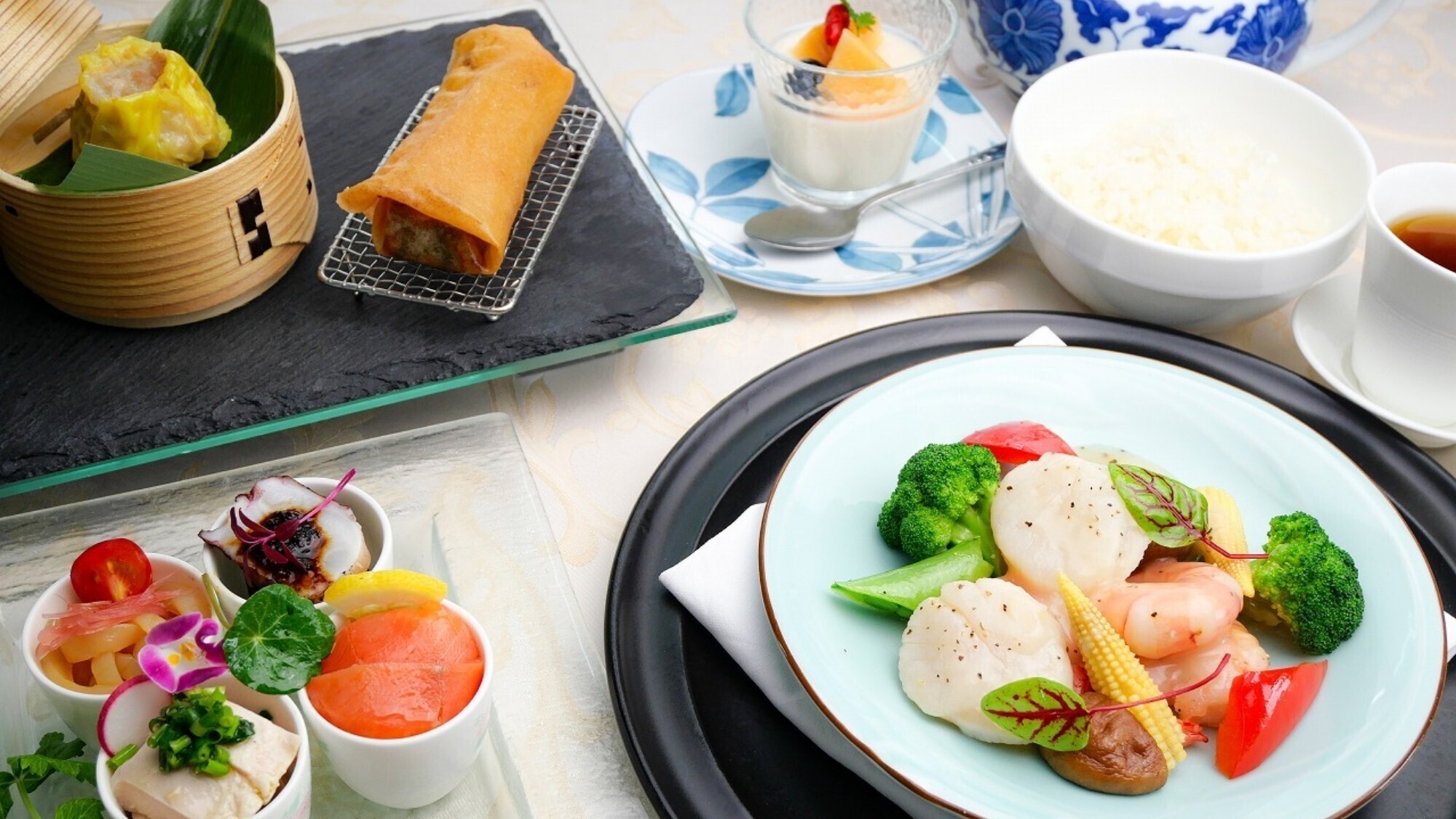 【中国料理「仙雲」】北海道食材で楽しむ中国料理ディナーセット／夕朝食付