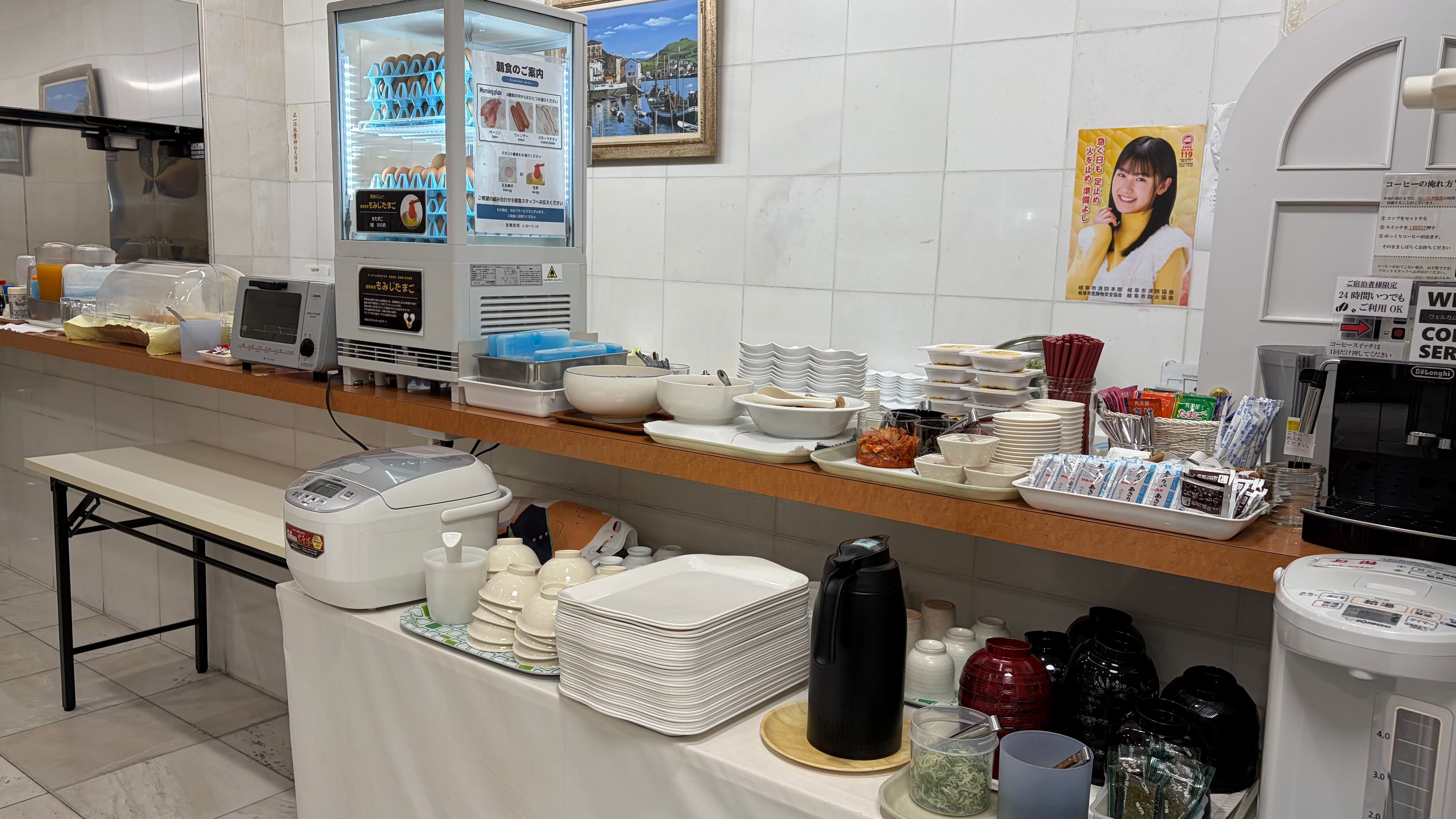 朝食カウンター