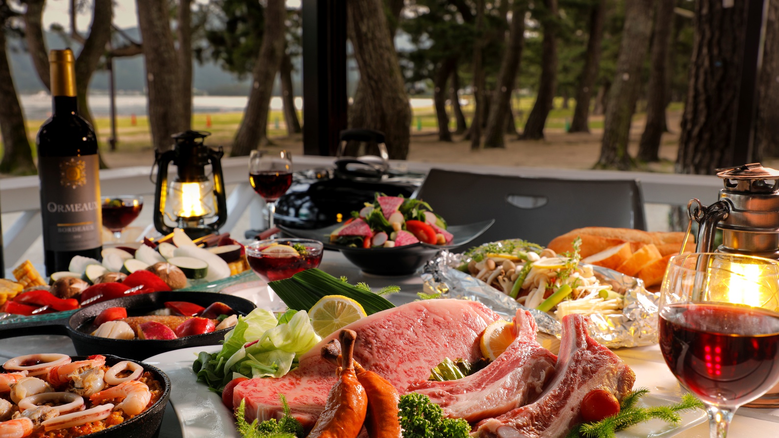 【夕食・朝食付プラン】爽やかな風吹くびわ湖畔テラスで楽しむ極上近江牛バーベキュー【近江牛BBQ】！