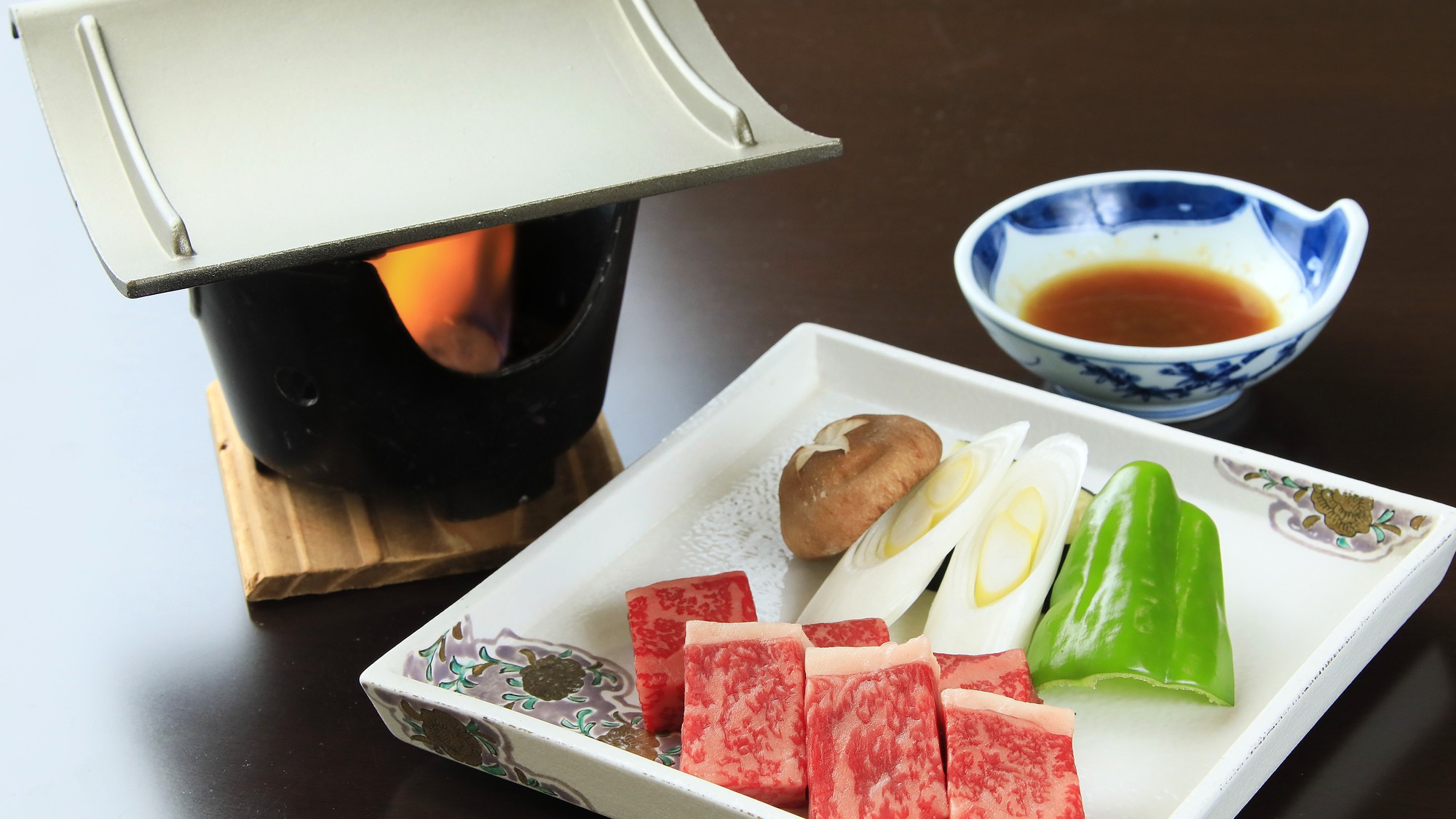 【ホテル茜】黒毛和牛、陶板焼き