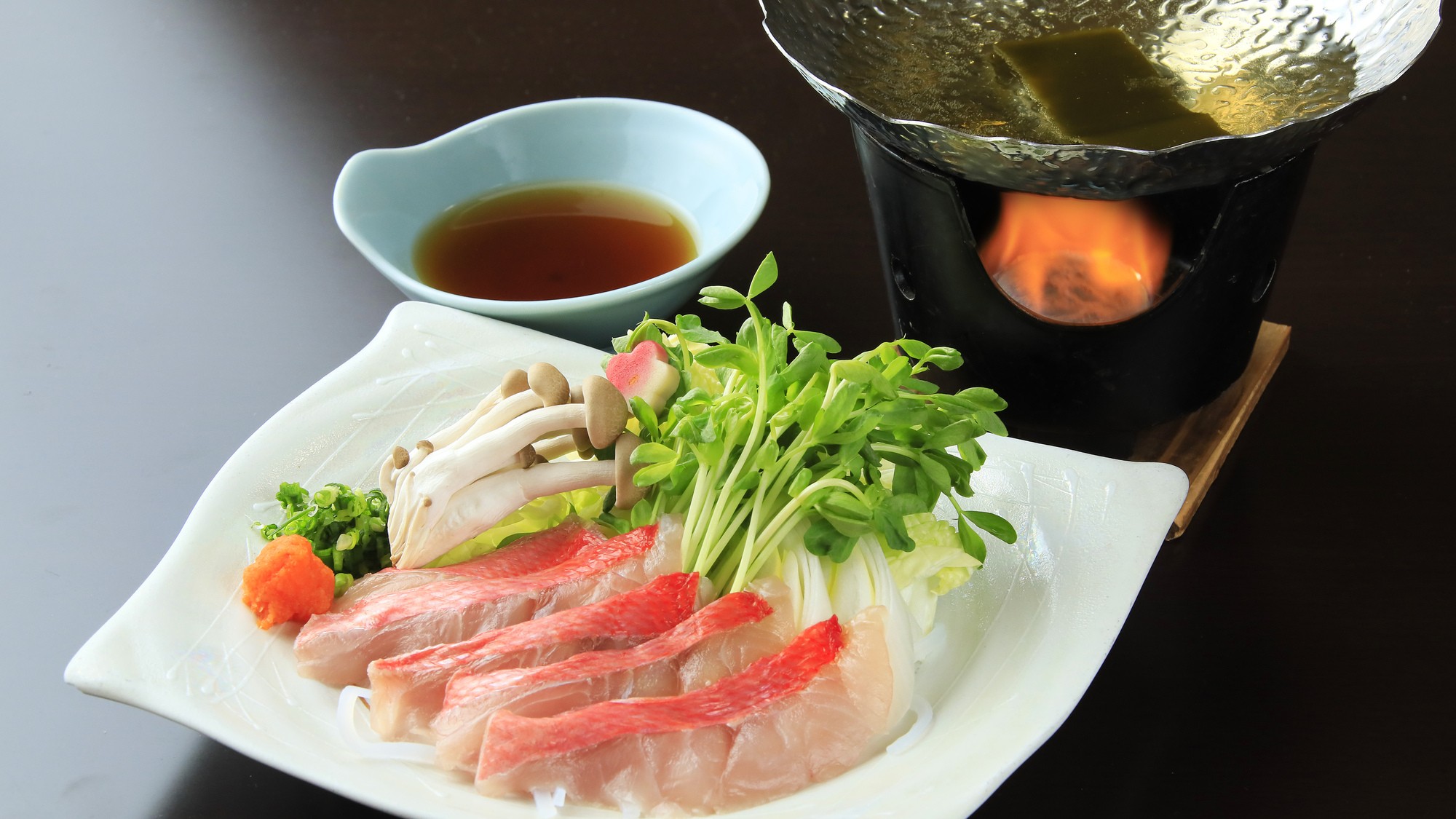 【ホテル茜】キンメダイのしゃぶしゃぶ (2)