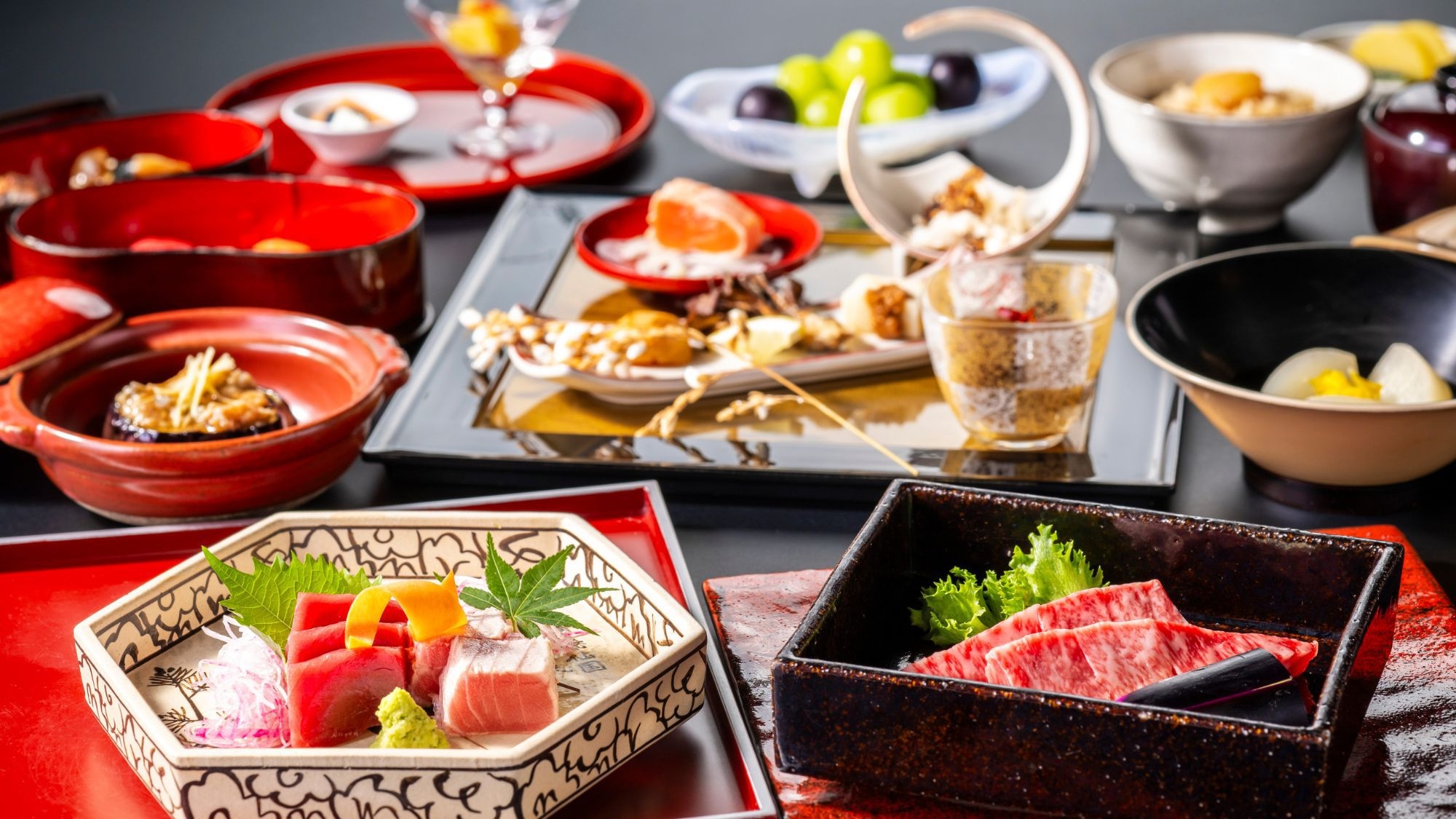 【10％OFF】【楽天スーパーSALE】露天風呂付離れ客室で味わう最上グレード会席！篝火膳／お部屋食