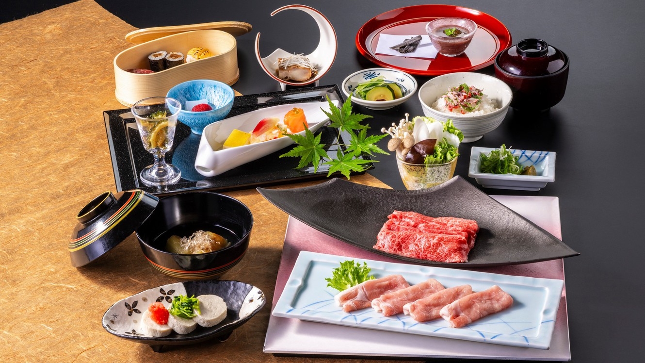 【アーリーサマー】＜室数限定＞夏めく庭園散策と甲州牛しゃぶしゃぶ食べ比べをお手軽に堪能〇2食
