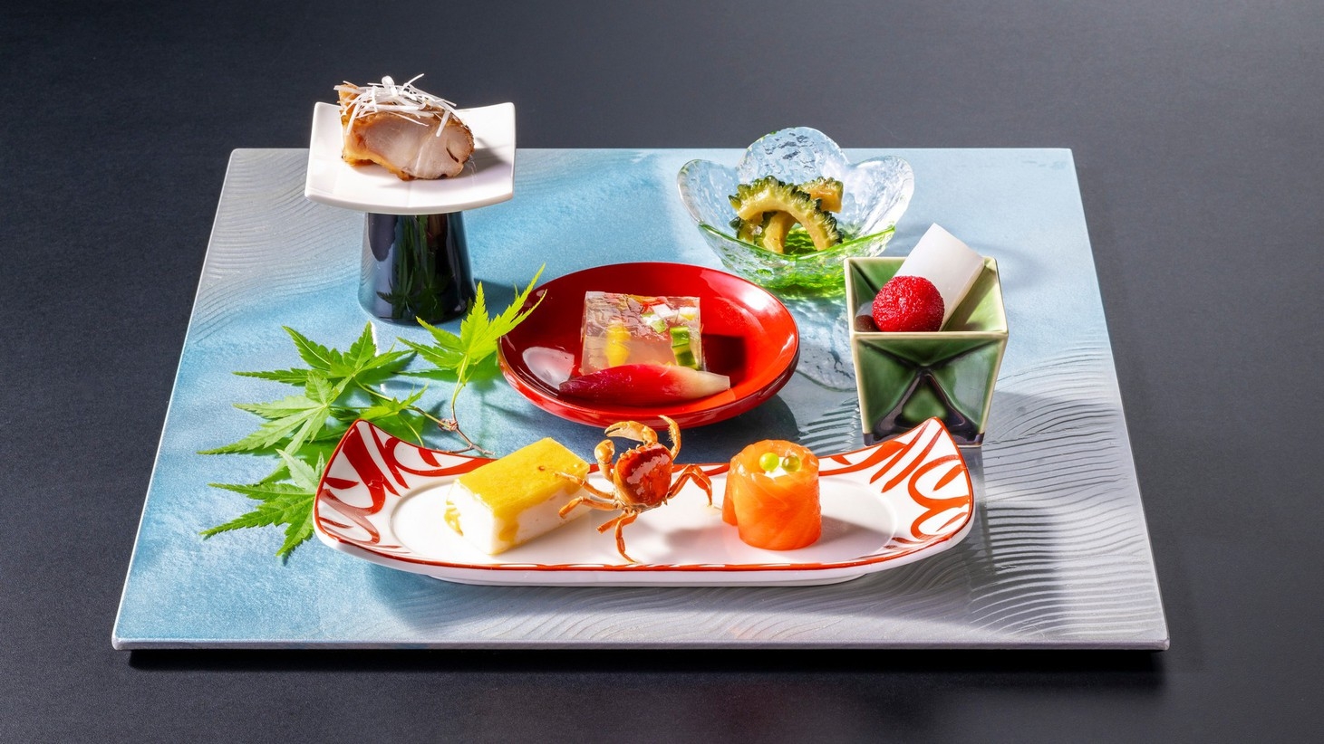 【お盆アップグレード】甲州牛に生本まぐろ他こだわり素材と器で楽しむ常磐最上グレード会席〇篝火膳／個室