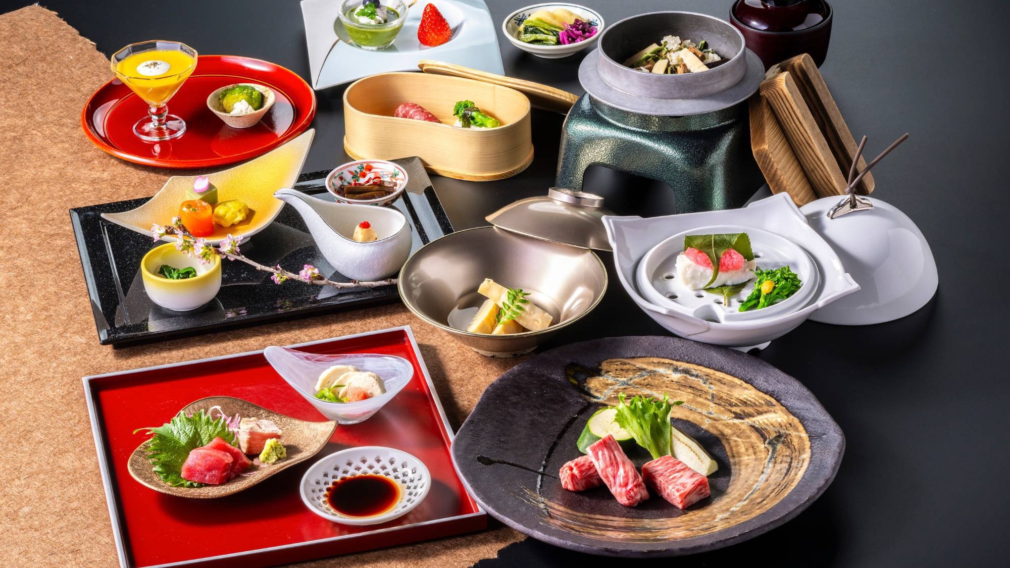 【金精軒カフェパスポート付】生信玄餅にあんバタどら他選べる和スイーツ5種●胡蝶膳／個室食事処