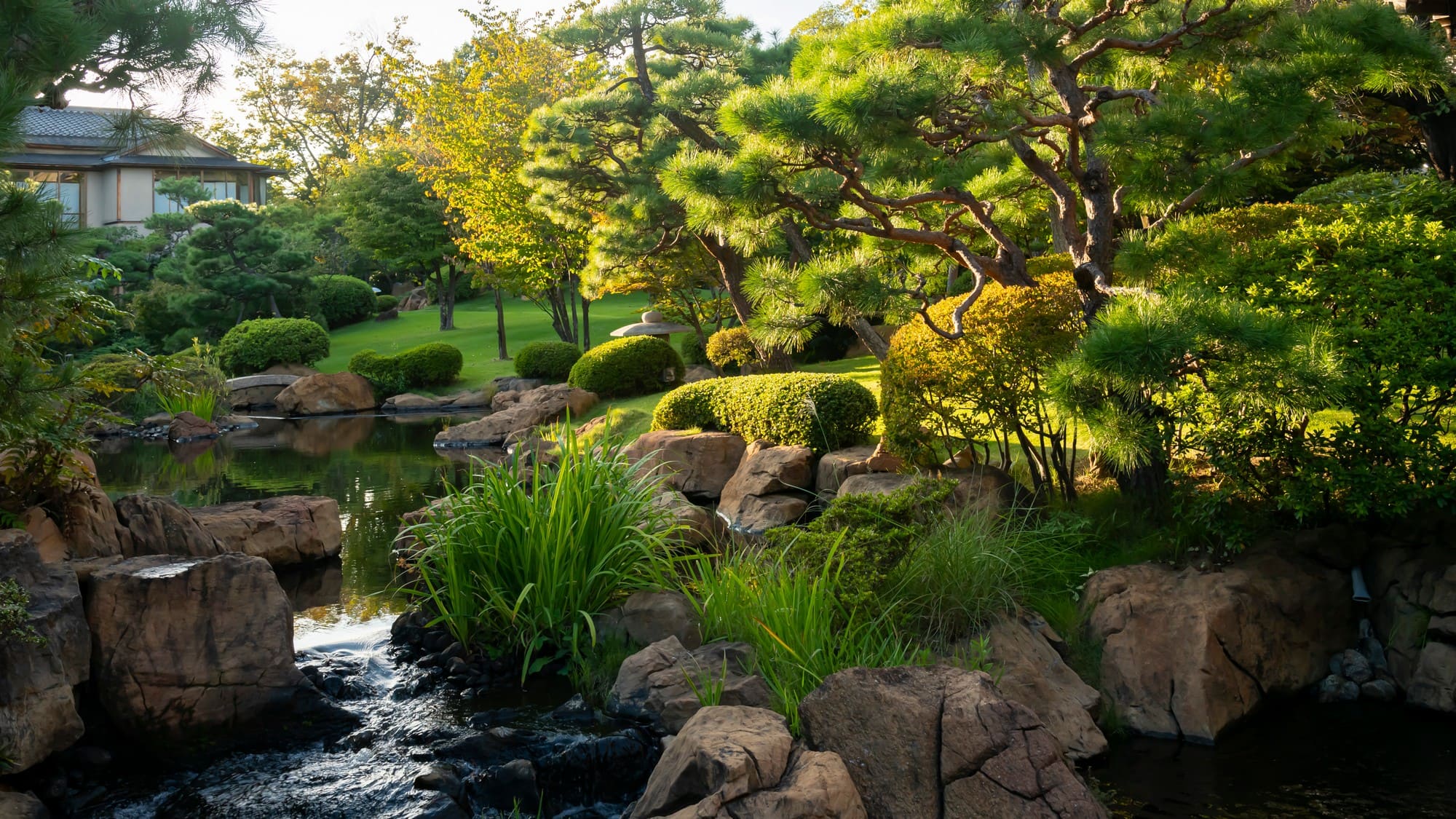 松を基調とした情緒豊かな日本庭園