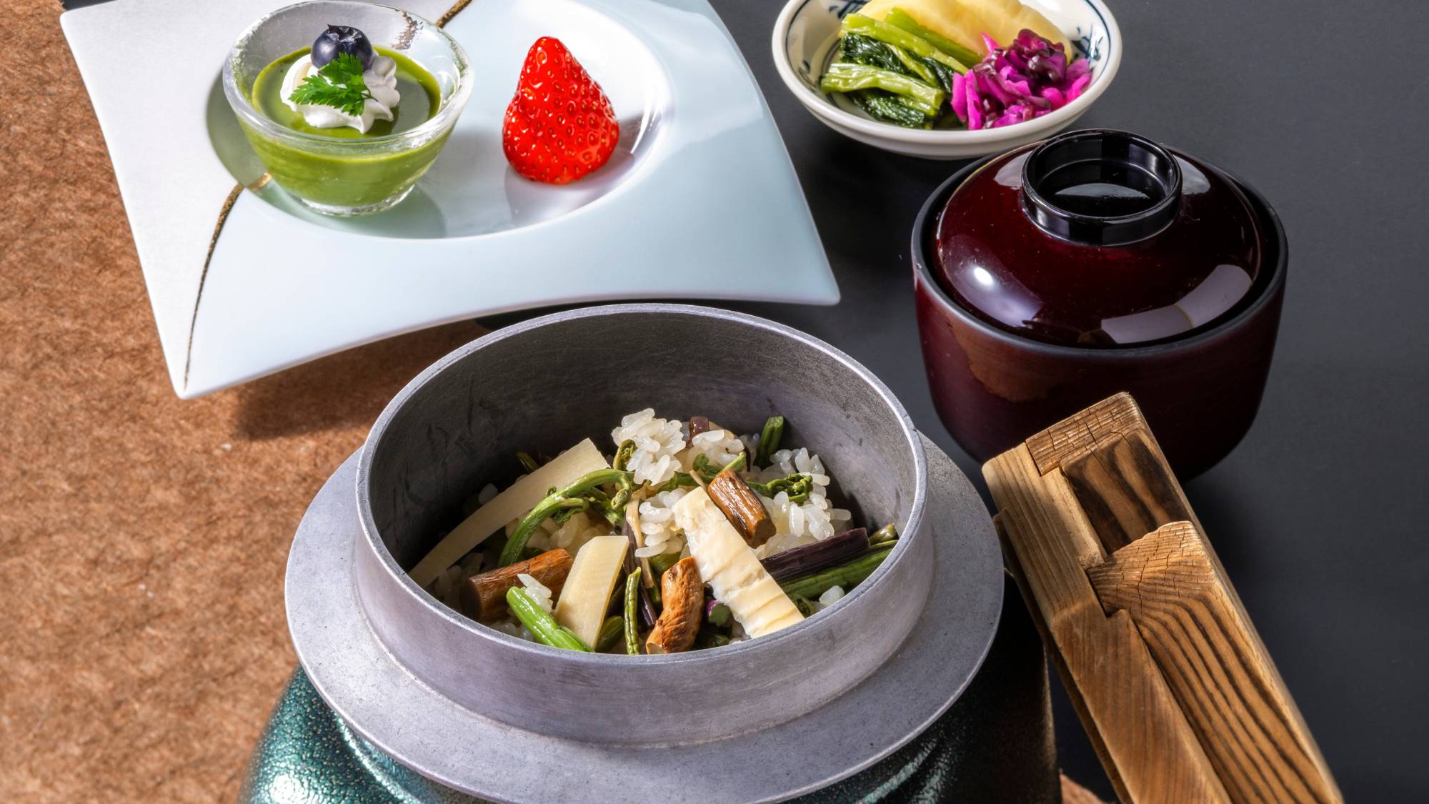 【2026春の胡蝶膳】旬の食材を使用した釜飯は五感で愉しめる一品