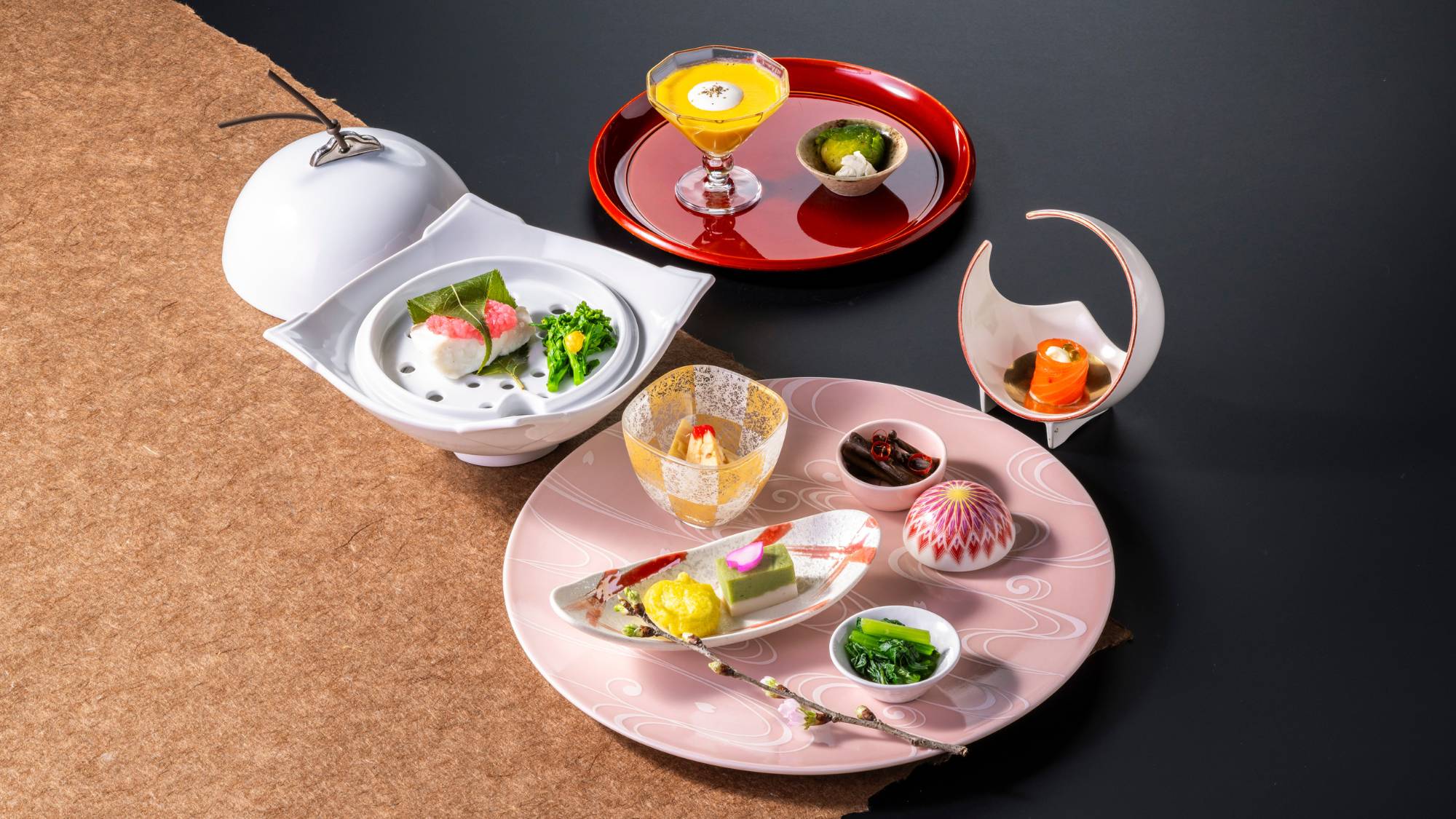 【2026春の胡蝶膳】山梨の旬の味覚を常磐流に楽しむ当館のスタンダード会席です