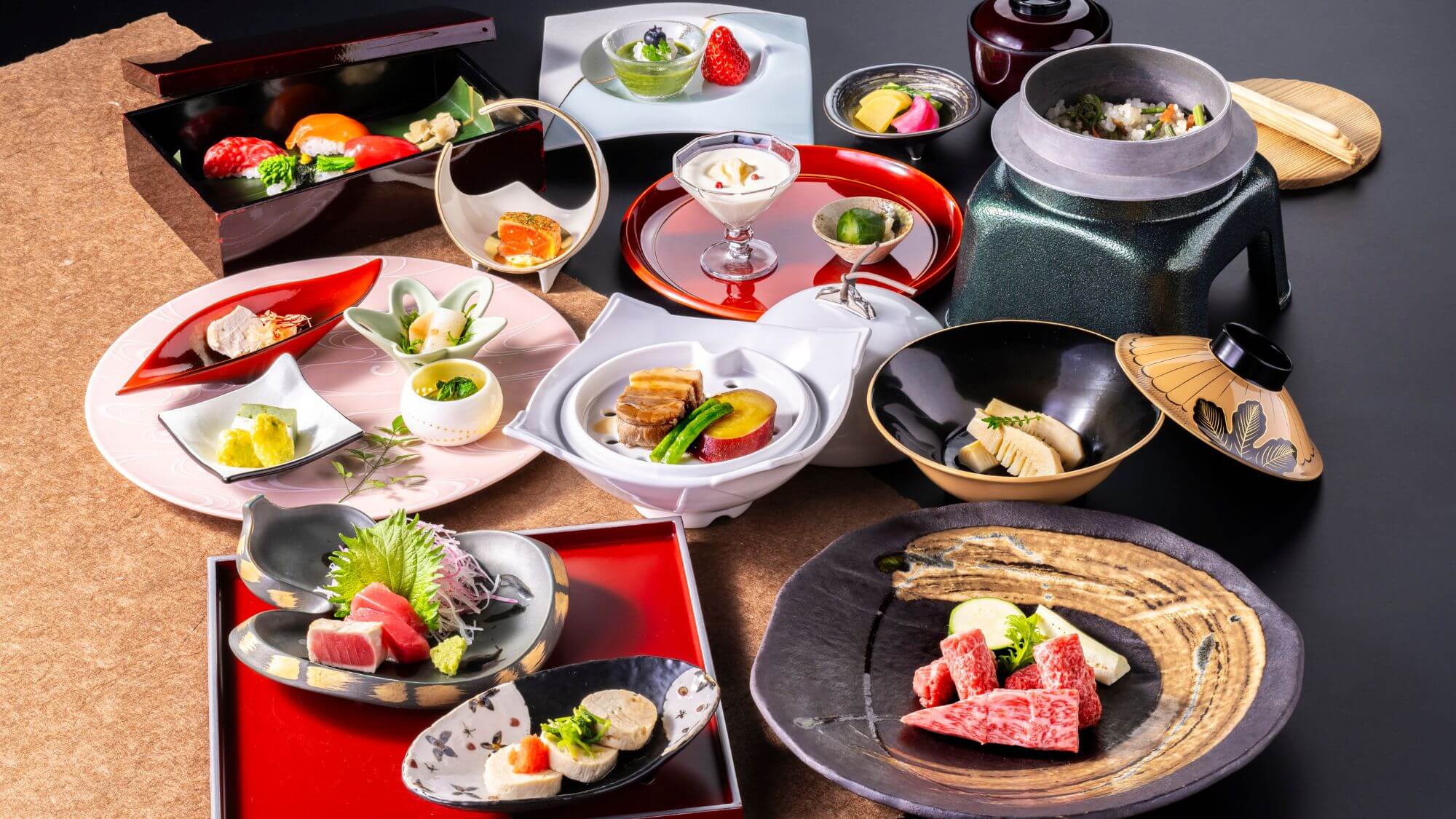 【春の胡蝶膳】甲府の旬の味覚をふんだんに盛り込んだ、常磐自慢の和会席料理をご堪能ください。